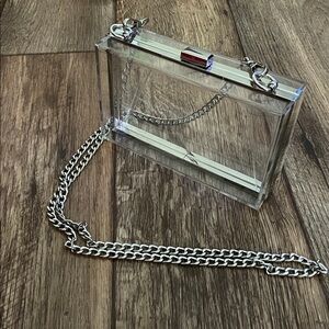 Clear Crossbody Snap Closure Bag Woman Onesize